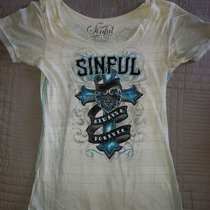 Sinful Affliction brand shirt from The Buckle.